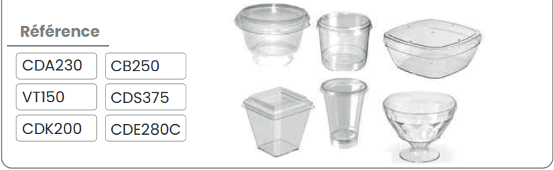 Boîtes cristal pâtisserie